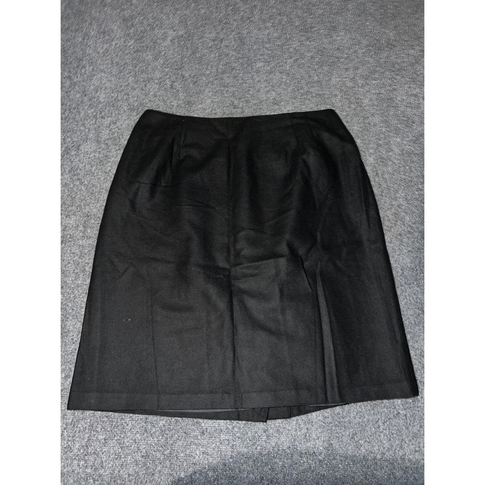CJ Banks Womens 18W Black Wool Blend Lined Pencil Skirt Career Wear 995801